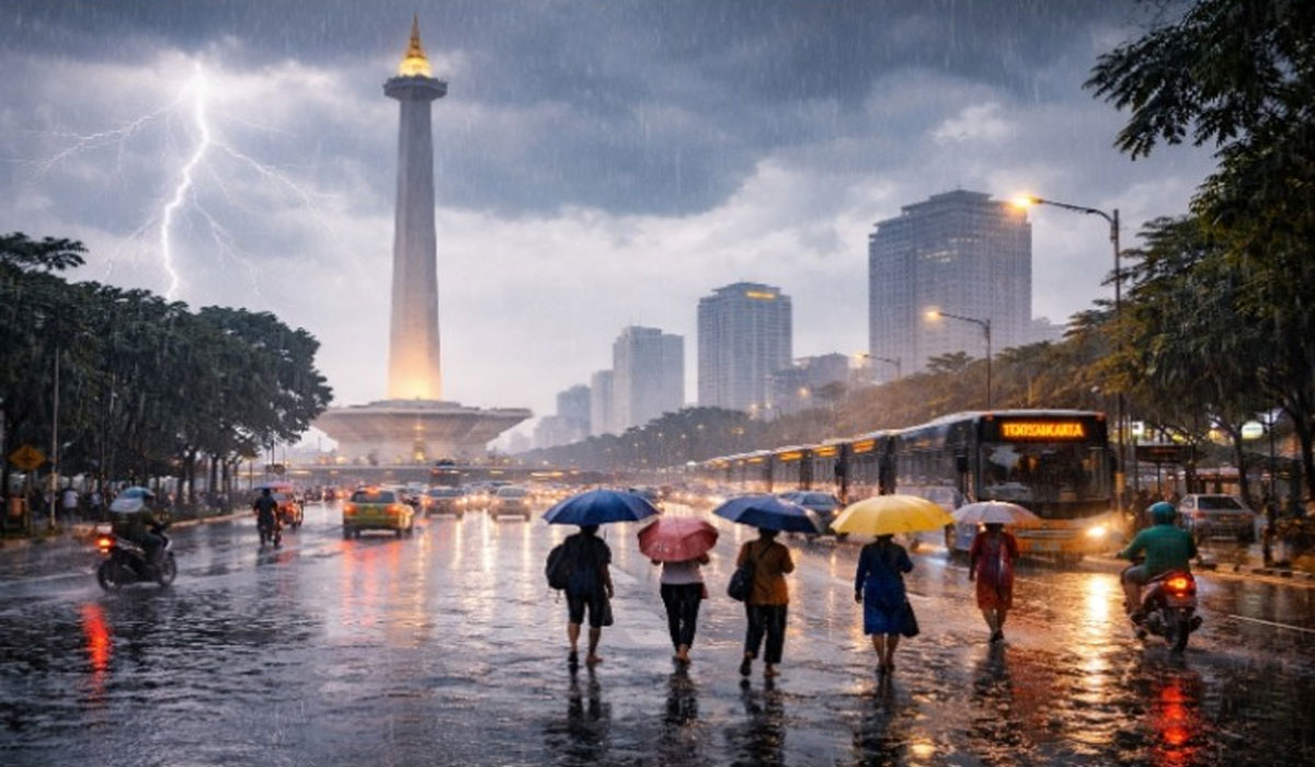 Waspada! Jakarta Diguyur Hujan Petir Sabtu Ini